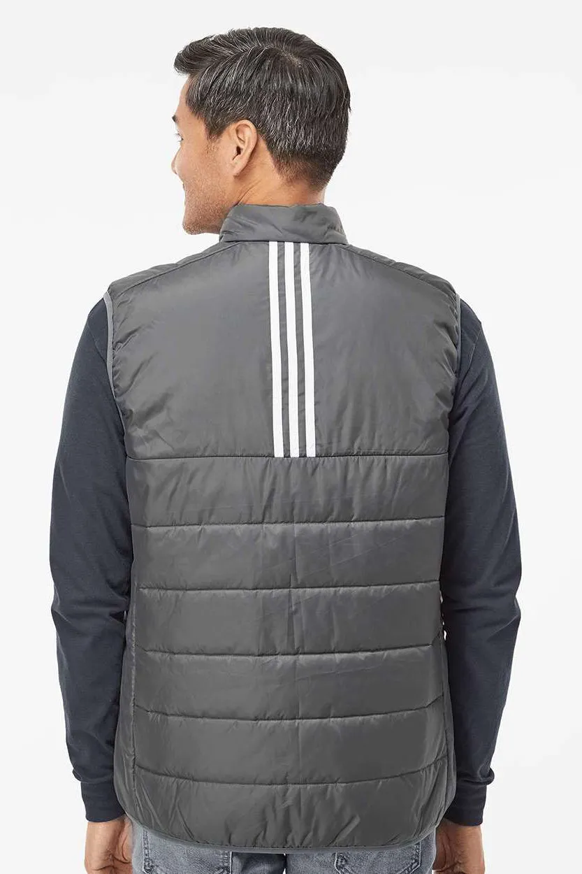 Adidas Mens Full Zip Puffer Vest - Grey