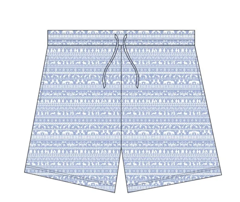 Arctic Fair Isle | Adult Lounge Shorts