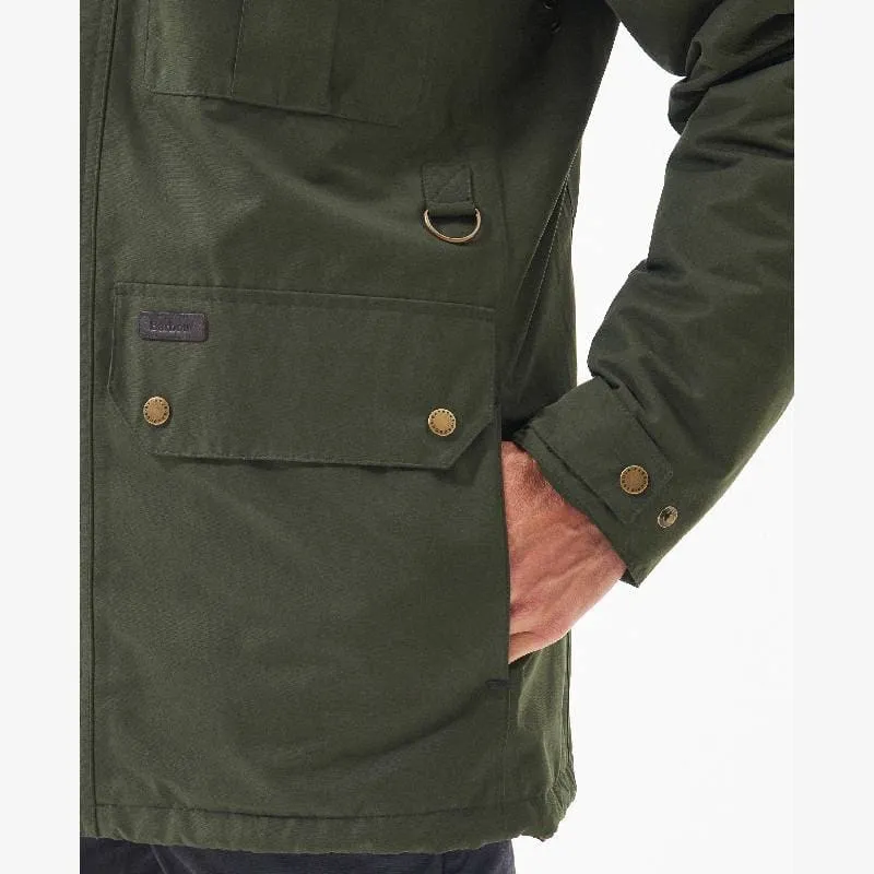 Barbour Malcolm Mens Waterproof Jacket - Dark Olive