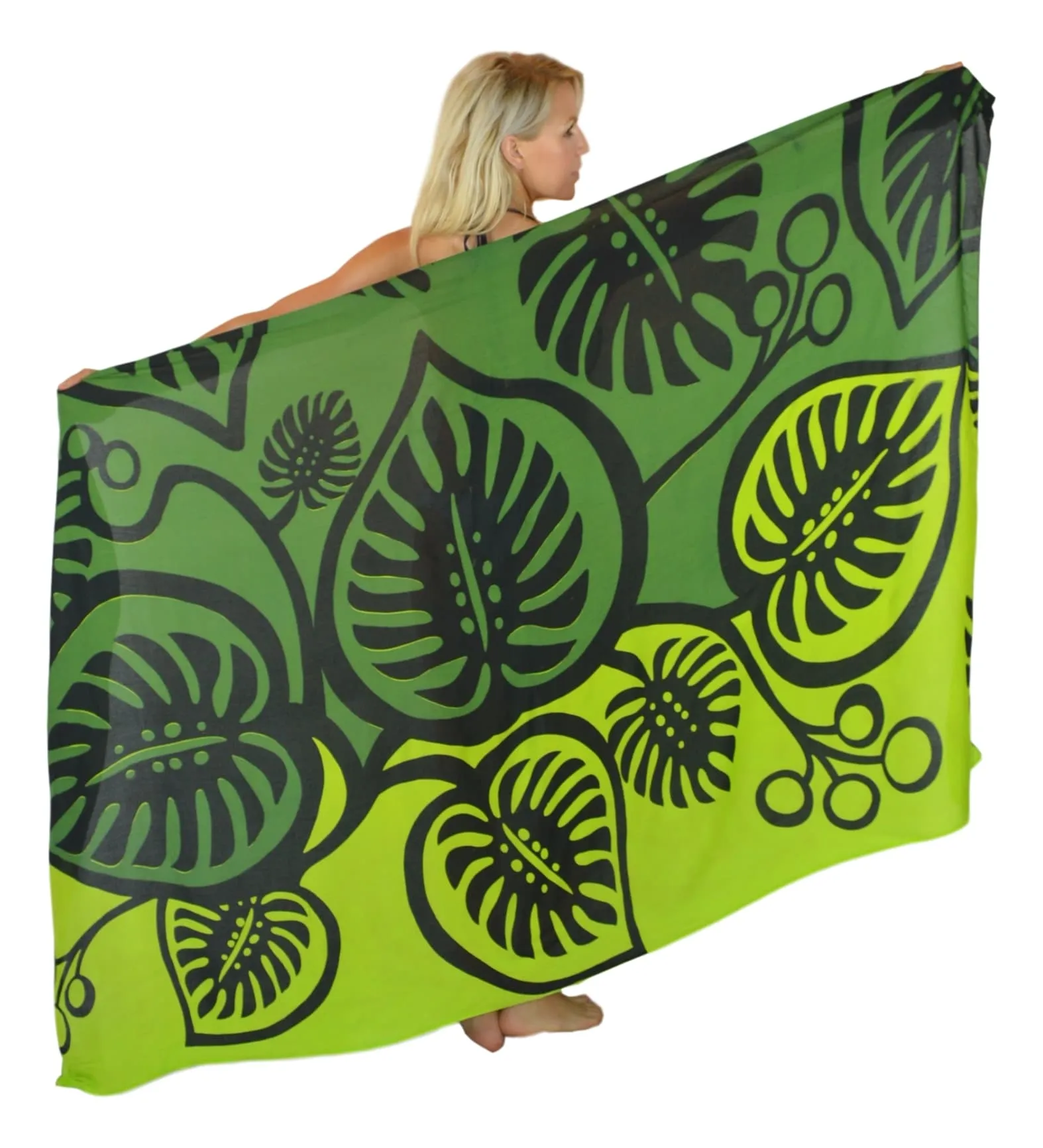 Beach Sarong | Monstera Sarong | Green Beach Wrap | Pareo