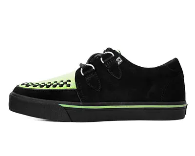 Black & Neon Green Suede Sneaker