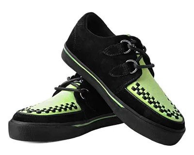 Black & Neon Green Suede Sneaker