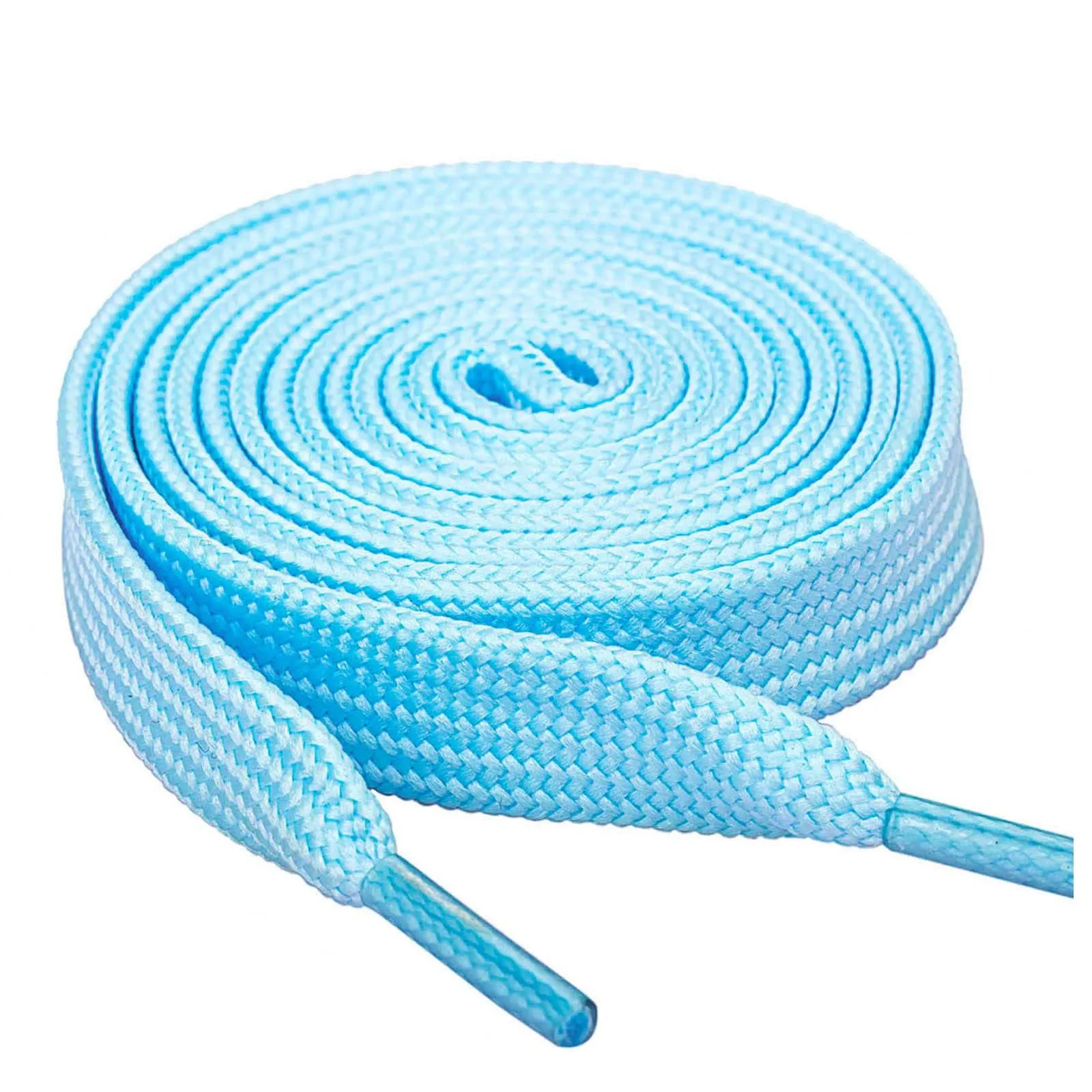 Booyckiy [2 Pairs] 2/5" Flat Sneaker Shoe Laces 26 Colors Shoe laces in 27"-72" 27inch (69cm) Baby Blue(2 Pairs)