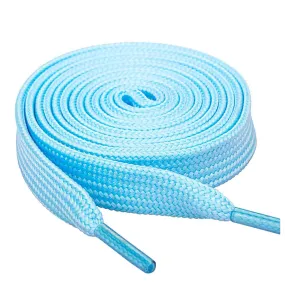 Booyckiy [2 Pairs] 2/5" Flat Sneaker Shoe Laces 26 Colors Shoe laces in 27"-72" 27inch (69cm) Baby Blue(2 Pairs)