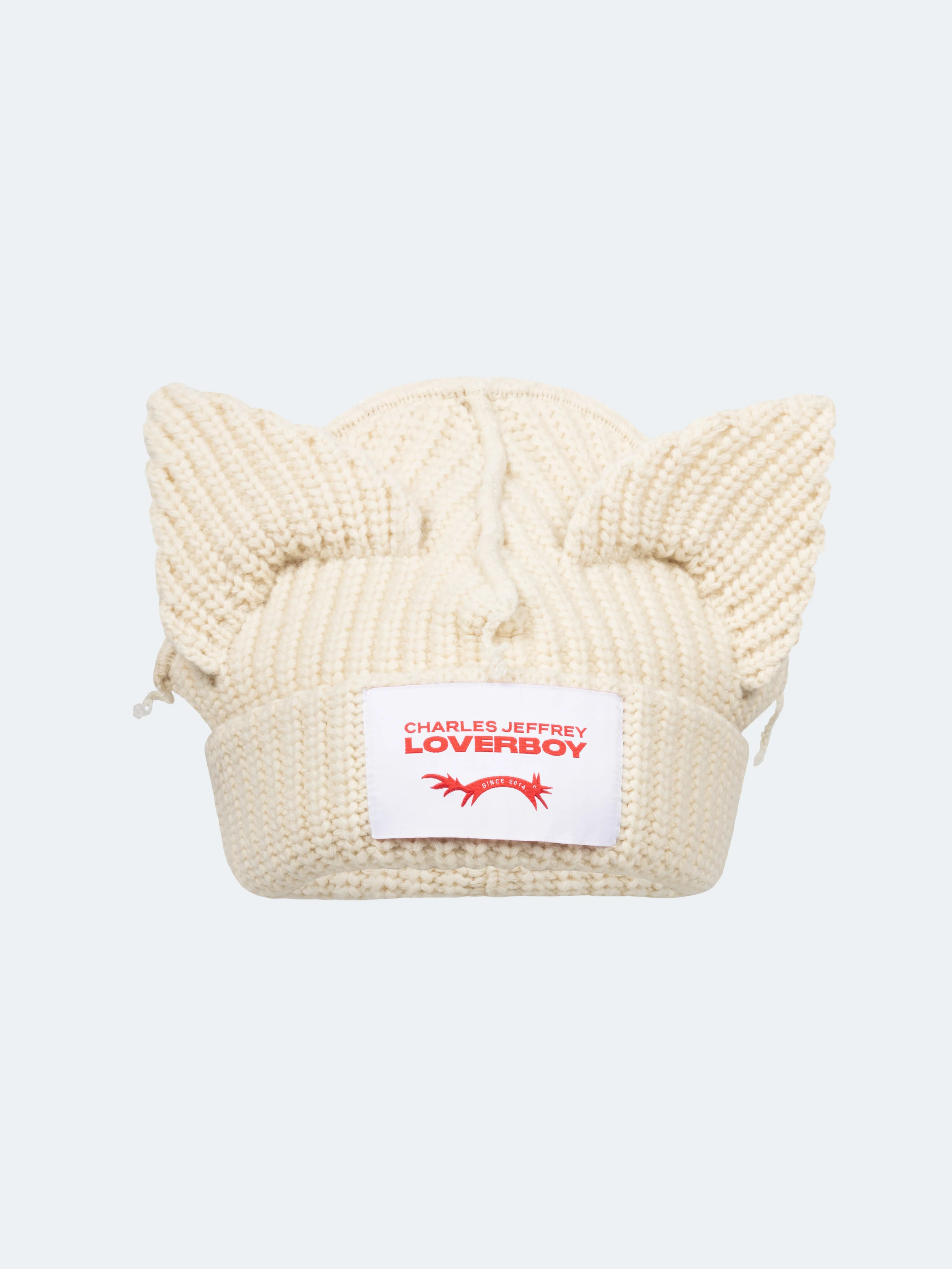 CHARLES JEFFREY LOVERBOY - CHUNKY EARS BEANIE in ECRU