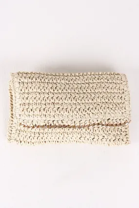 Crochet Paper Straw Chain Clutch