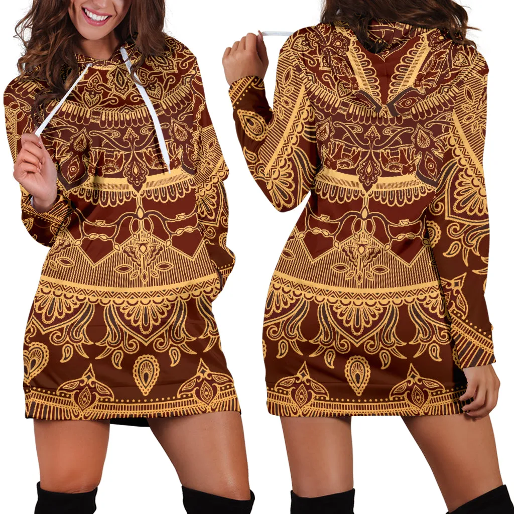 Elephants Mandala | Hoodie Dress | Mandalazed