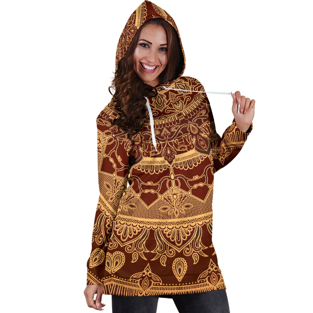 Elephants Mandala | Hoodie Dress | Mandalazed