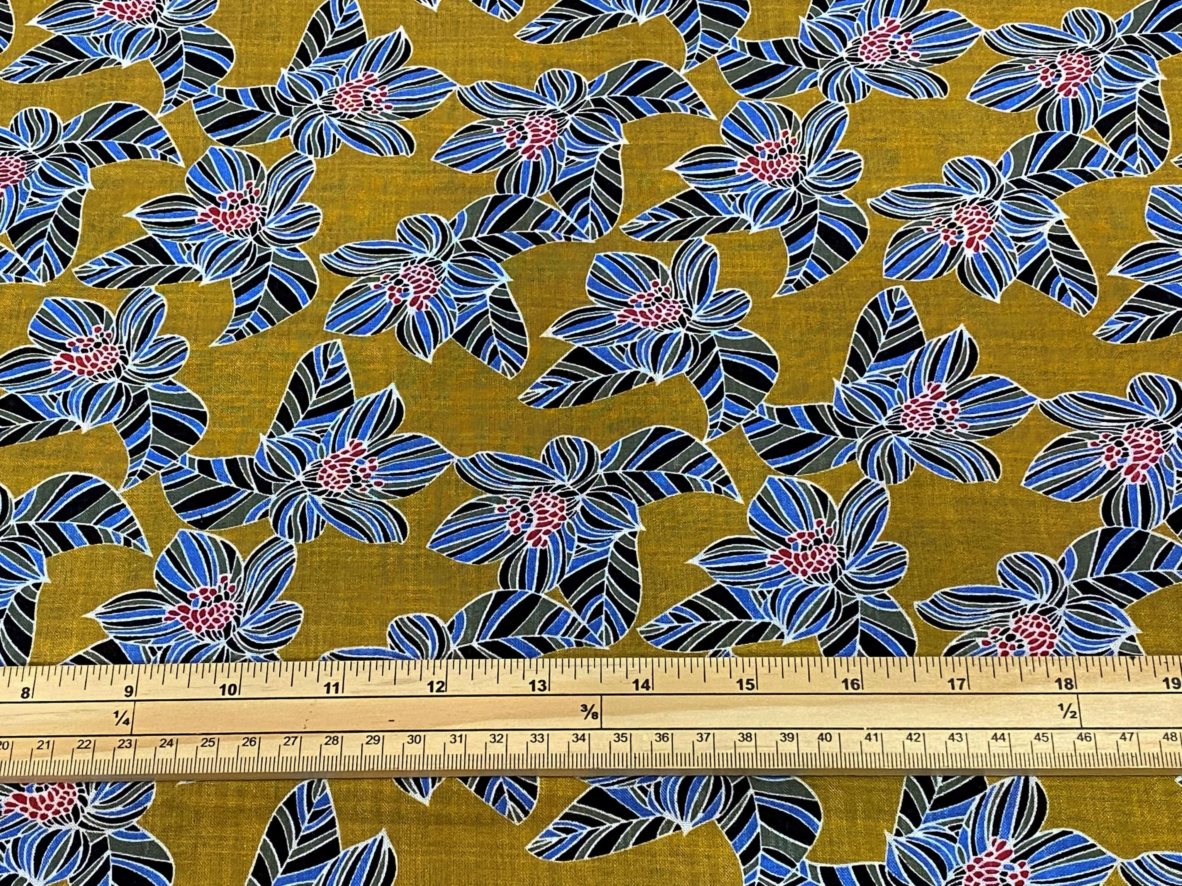 Geometric Flower - Cotton Blended Voile