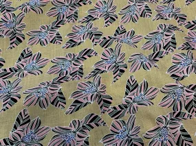 Geometric Flower - Cotton Blended Voile