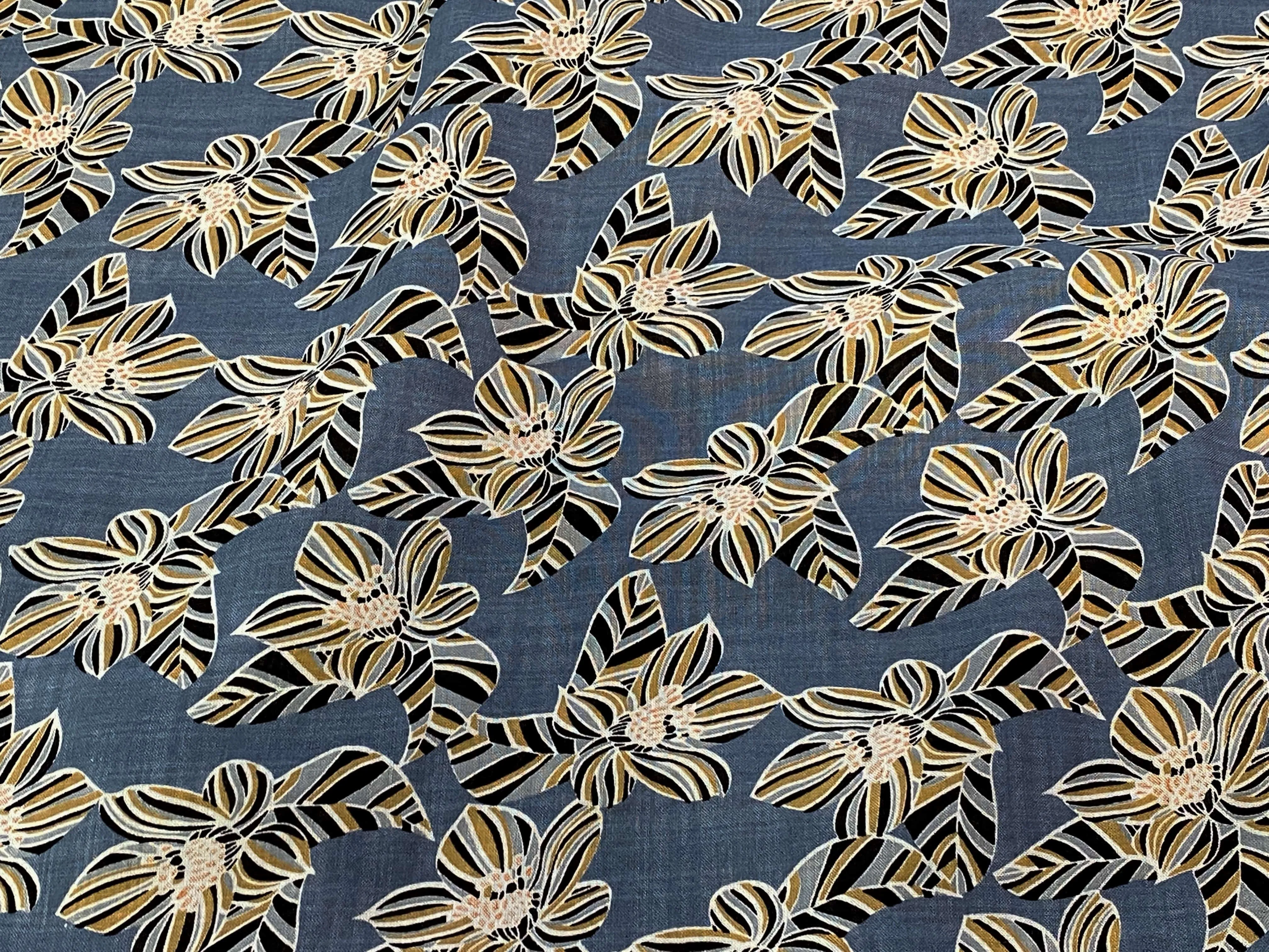 Geometric Flower - Cotton Blended Voile