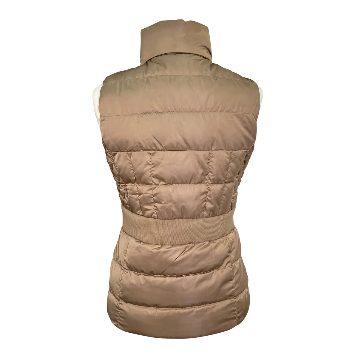 Halter Ego 'Maeve' Quilted Puffer Vest in Champagne - Women's Small