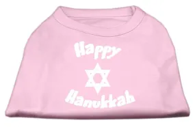 Happy Hanukkah Screen Print Shirt Light Pink XL (16)