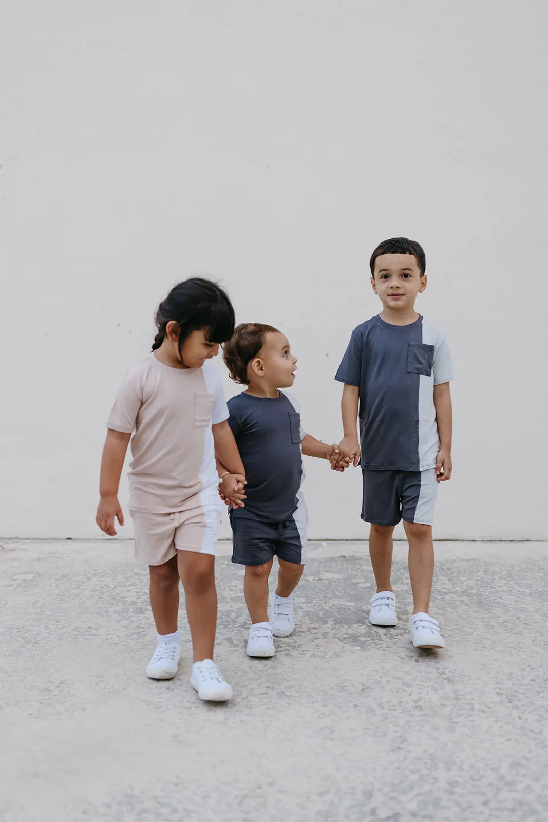 Hazelnut/Alpine Colorblock T-Shirt Set