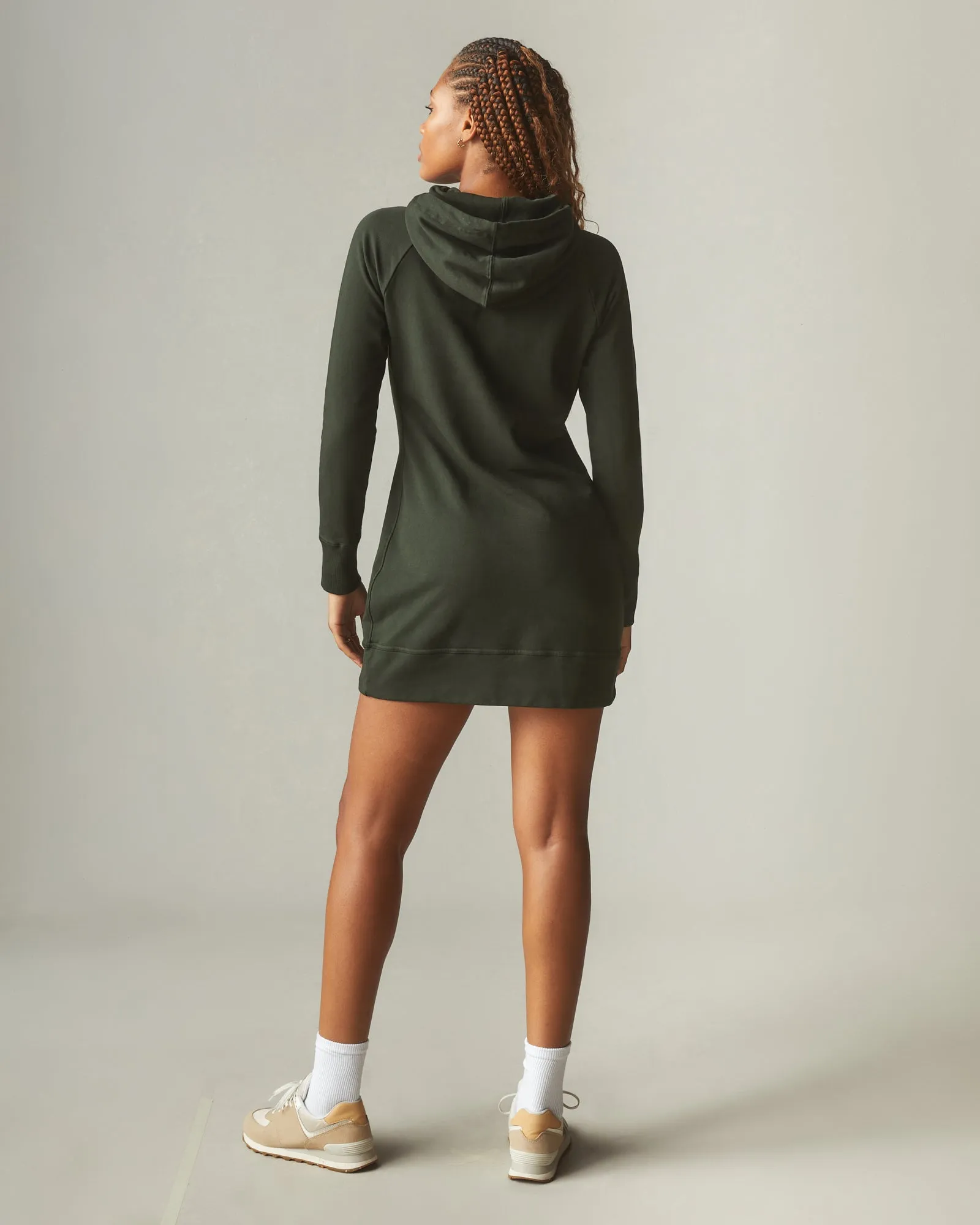 Hoodie Dress - Dark Elm