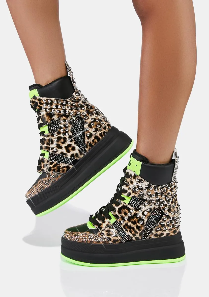 Leopard Quince High Top Sneakers