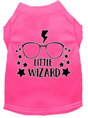 Little Wizard Screen Print Dog Shirt Bright Pink Xxl