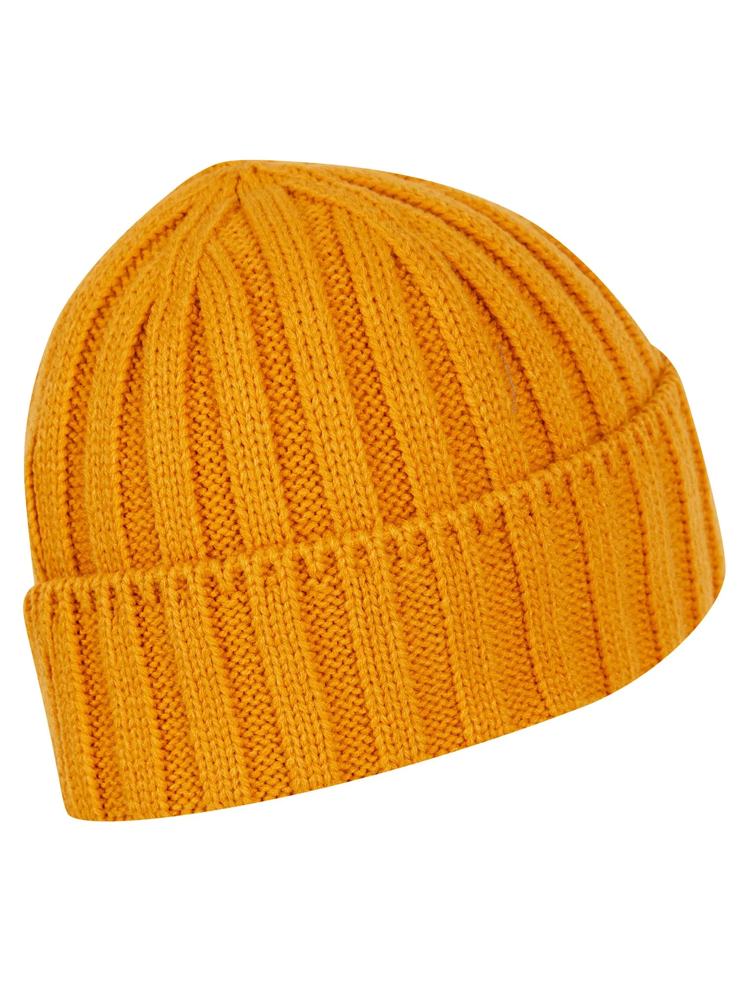 Men's Arnkell Chunky Ribbed Knit Beanie Hat in Golden Glow - Tokyo Laundry