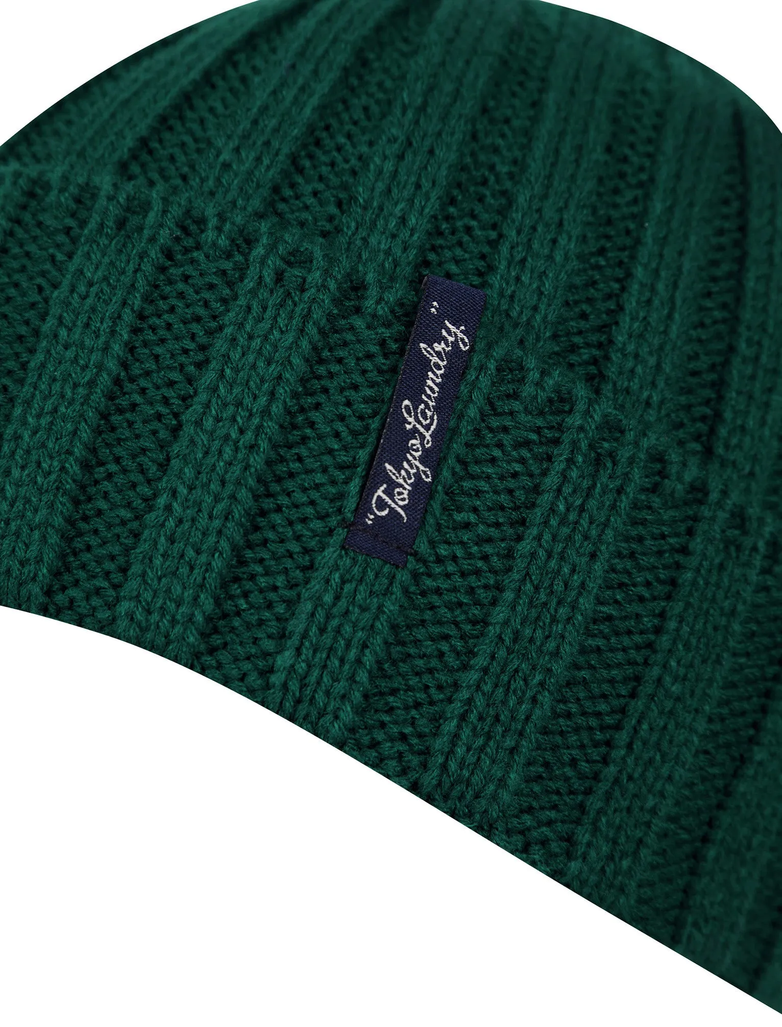 Men's Arnkell Chunky Ribbed Knit Beanie Hat in Posy Green - Tokyo Laundry