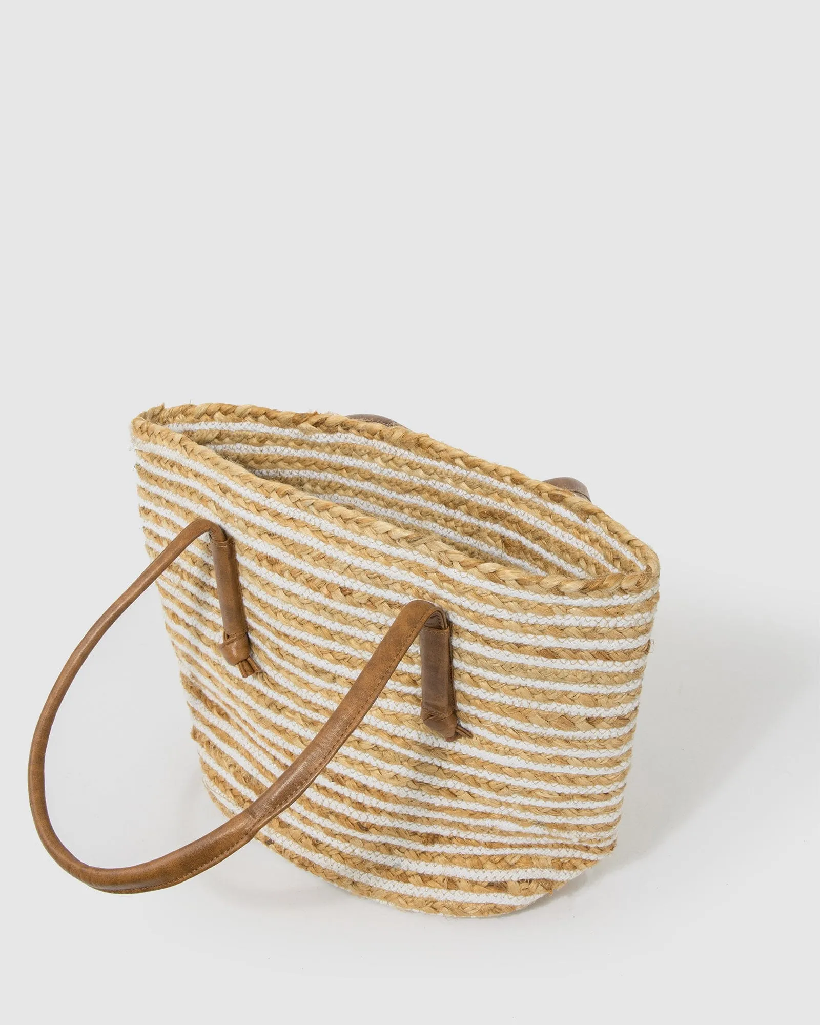 Natural Hannah Straw Tote Bag