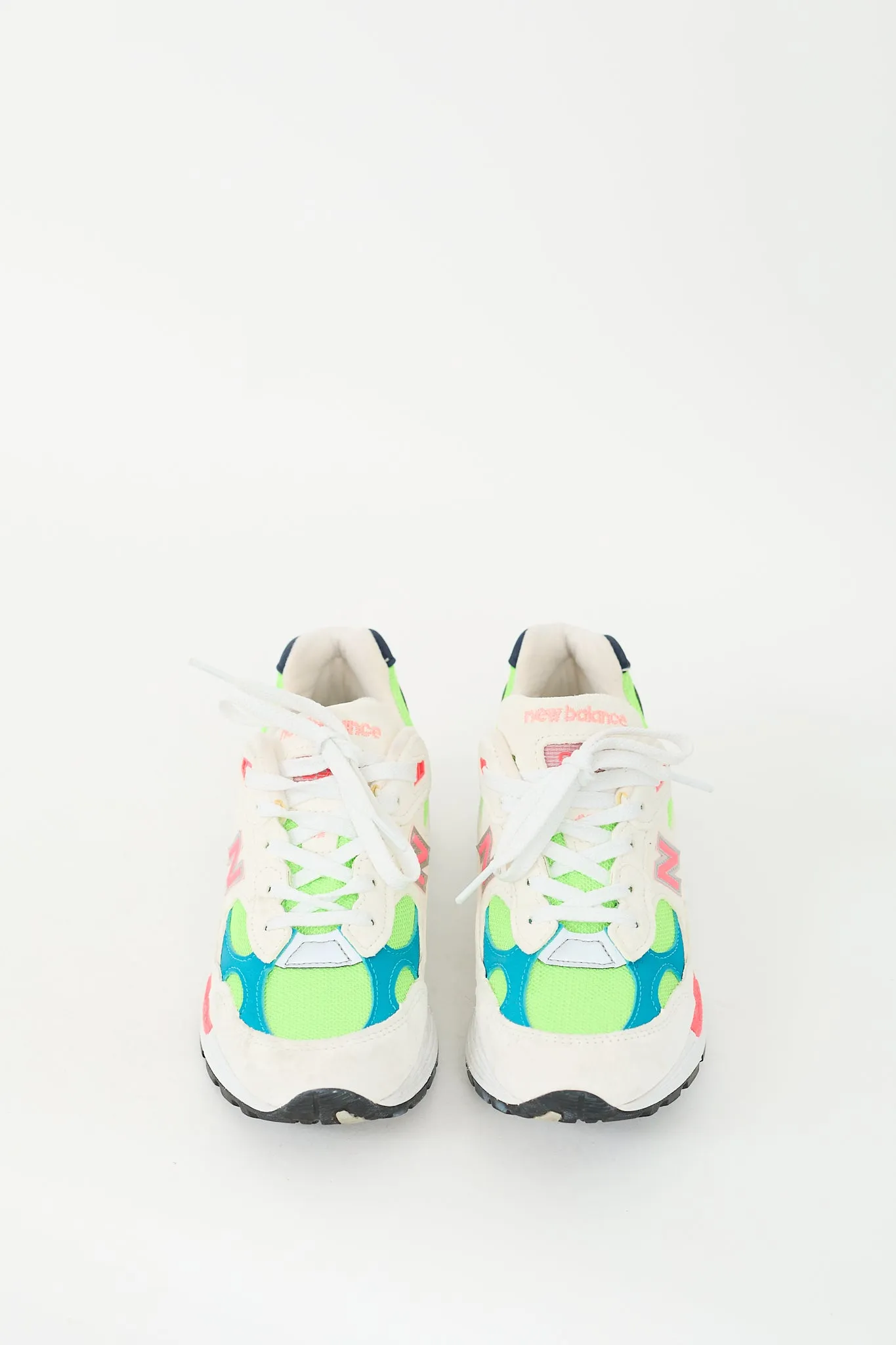 Neon Green & Multi Suede 992 Sneaker