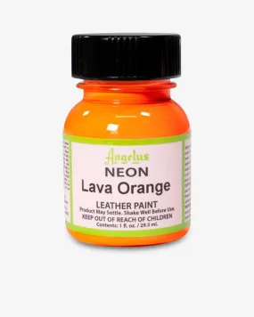 NEON LEATHER PAINT - LAVA ORANGE