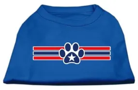 Patriotic Star Paw Screen Print Shirts Blue Med (12)