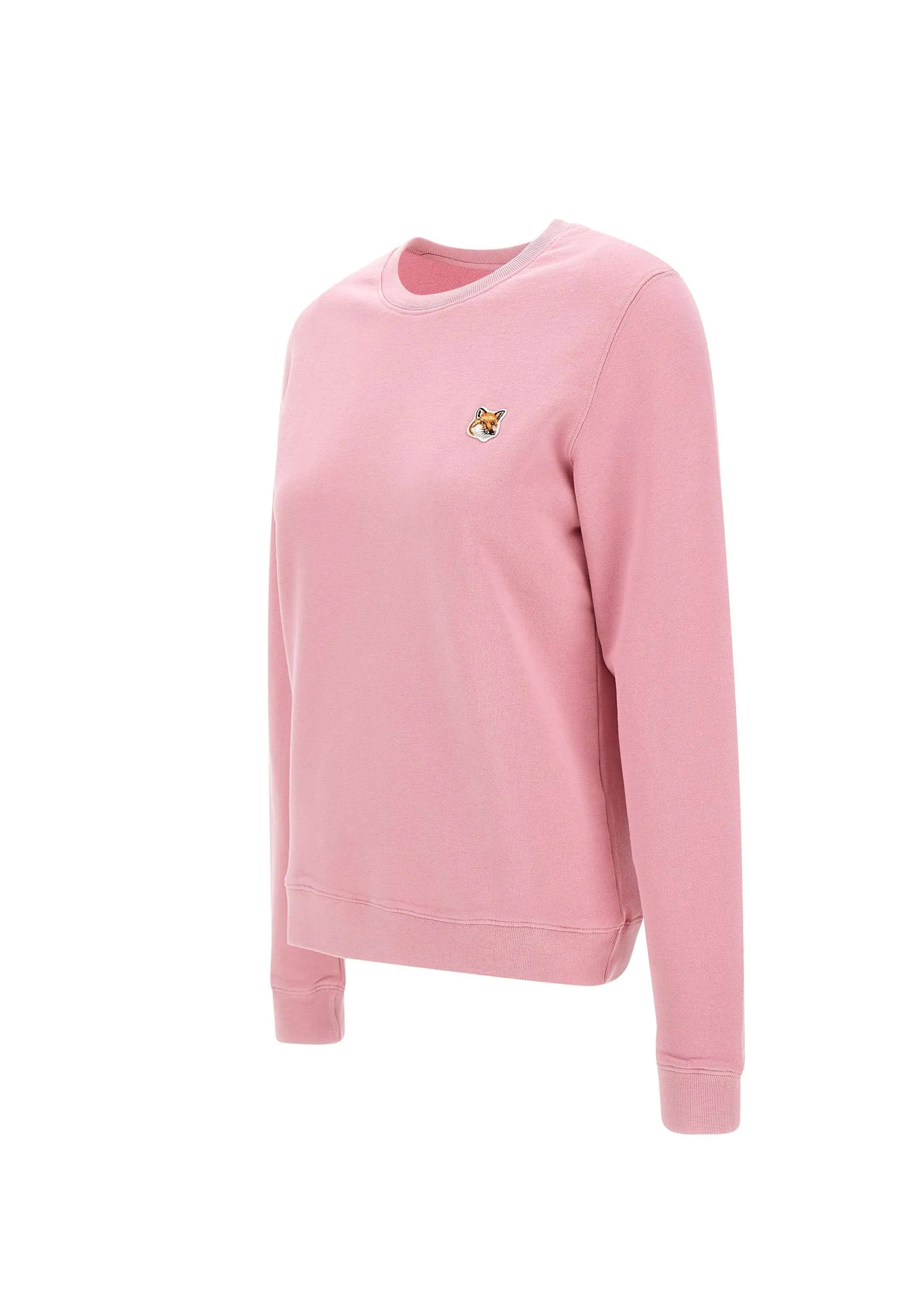 Pink Cotton Sweatshirt with Fox Logo