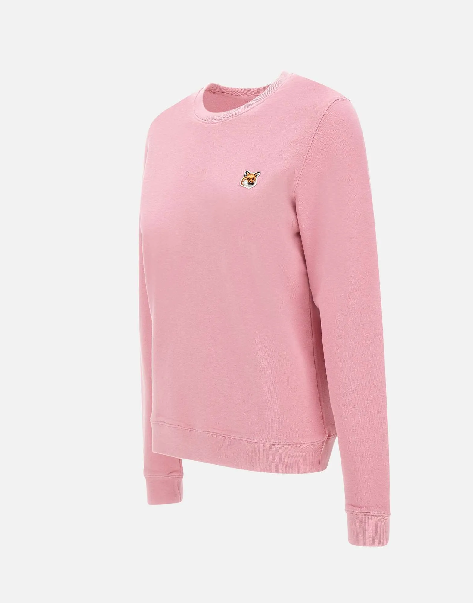 Pink Cotton Sweatshirt with Fox Logo