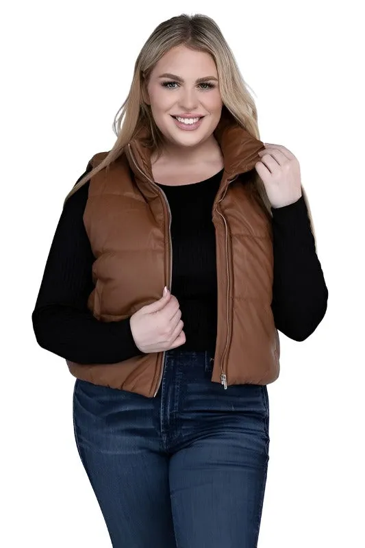 Plus Size Puffer Vest