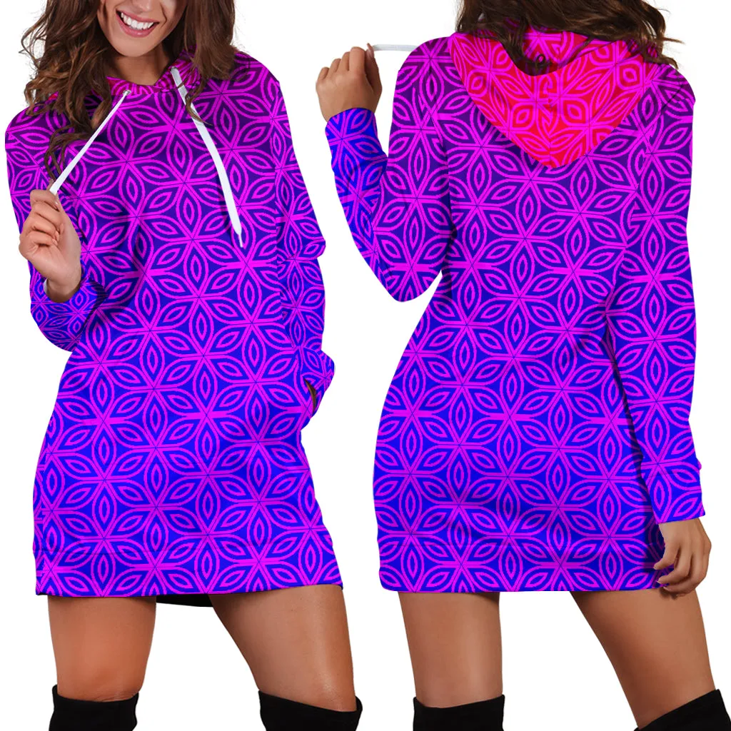 Sacral Bloom Women's Hoodie Dress