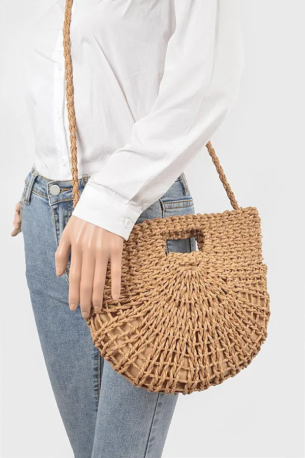 Seaside Serenity Straw Tote - Khaki