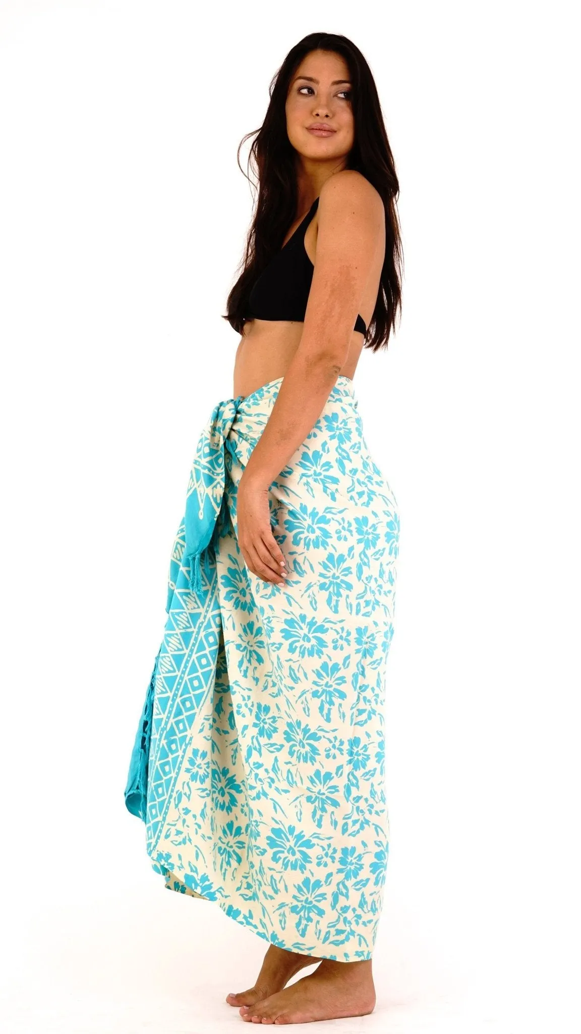 SHU-SHI Natural Floral Print Sarong