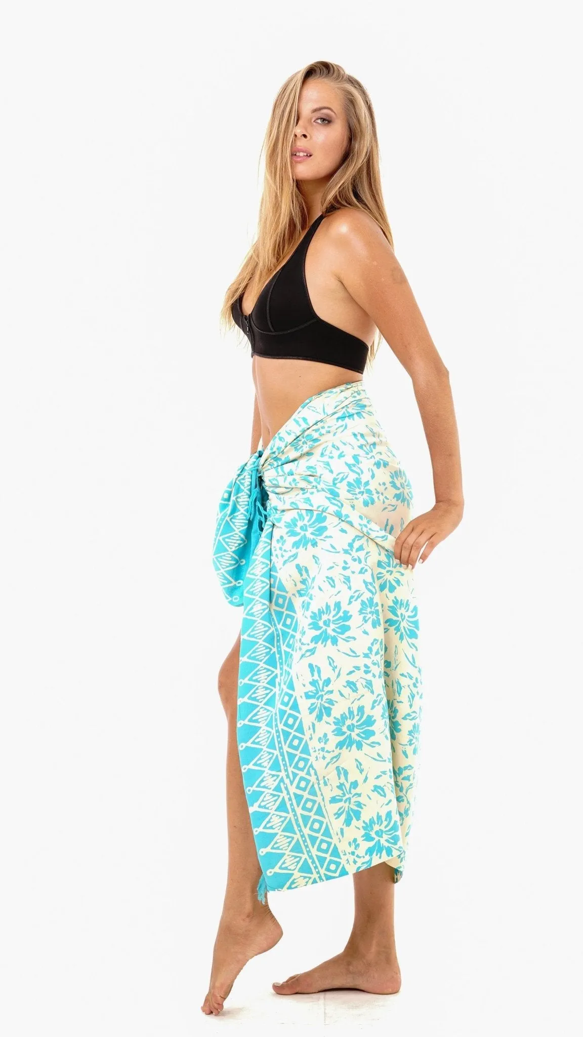 SHU-SHI Natural Floral Print Sarong