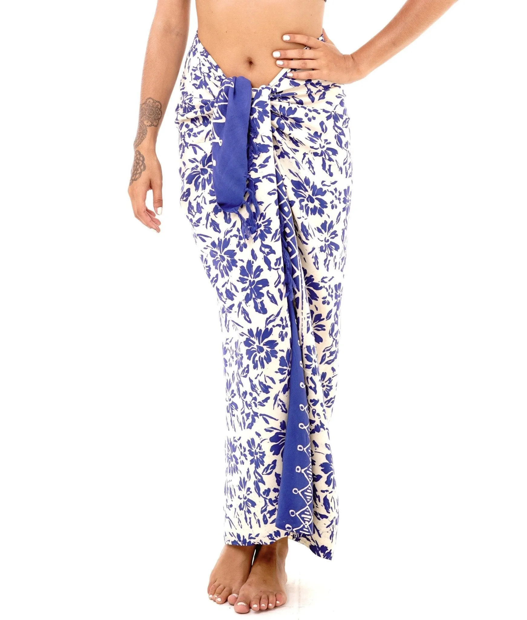 SHU-SHI Natural Floral Print Sarong