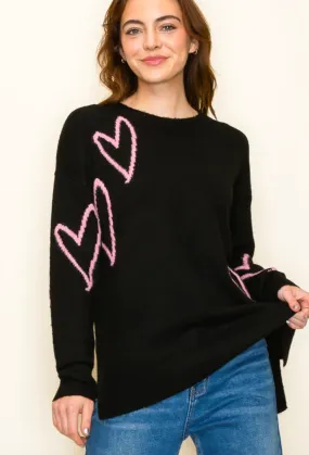 STC Random Hearts Sweater