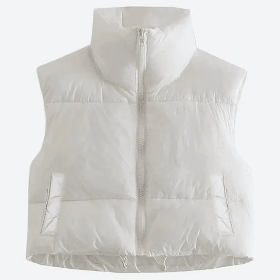 Stylish Warm Stand Collar Puffer Vests