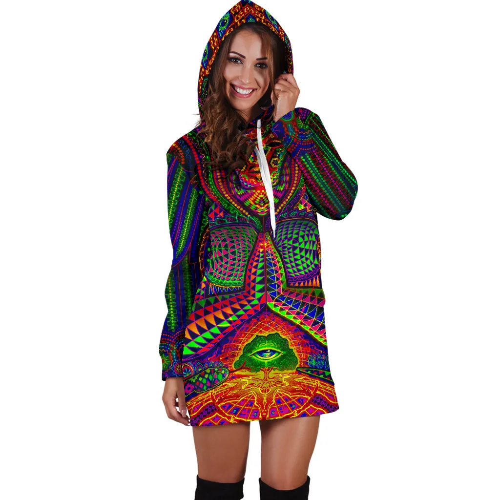 THE GOD SOURCE HOODIE DRESS | SALVIA DROID