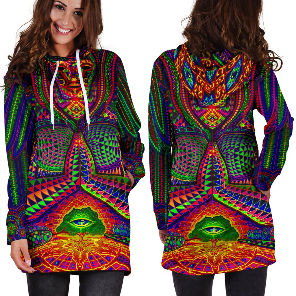 THE GOD SOURCE HOODIE DRESS | SALVIA DROID