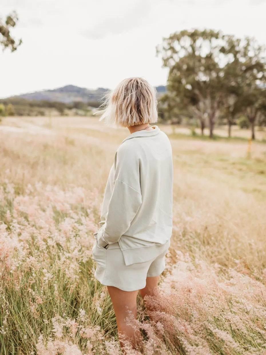 Weekender Sweat Shorts - Woman - Bamboo French Terry - Sage