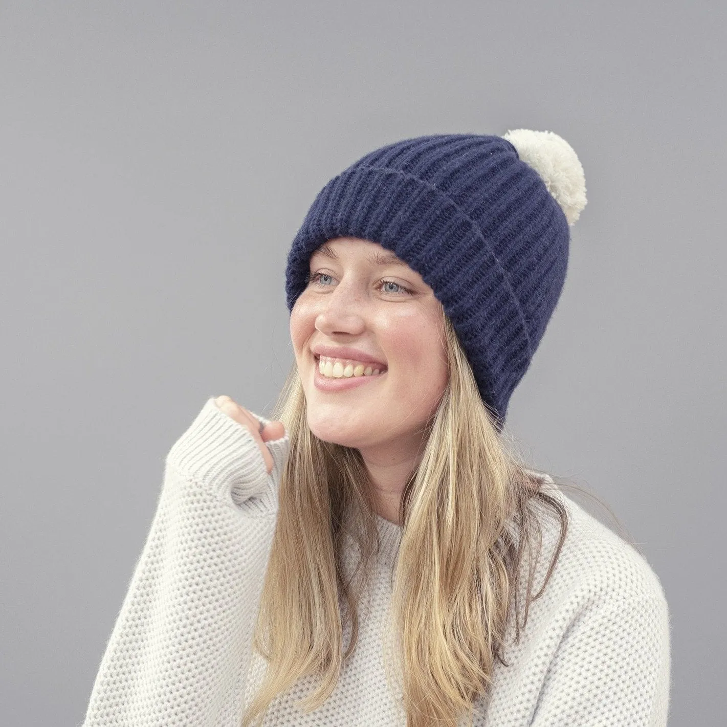 Women's Two Tone Wool Beanie